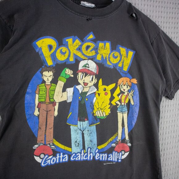 Pokemon 1999 Faded Gotta Catch Em All Distressed Tee - Picture 2 of 8